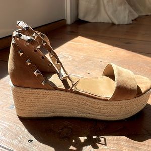 Brand new Marc Fisher suede espadrilles. Never worn, original box.